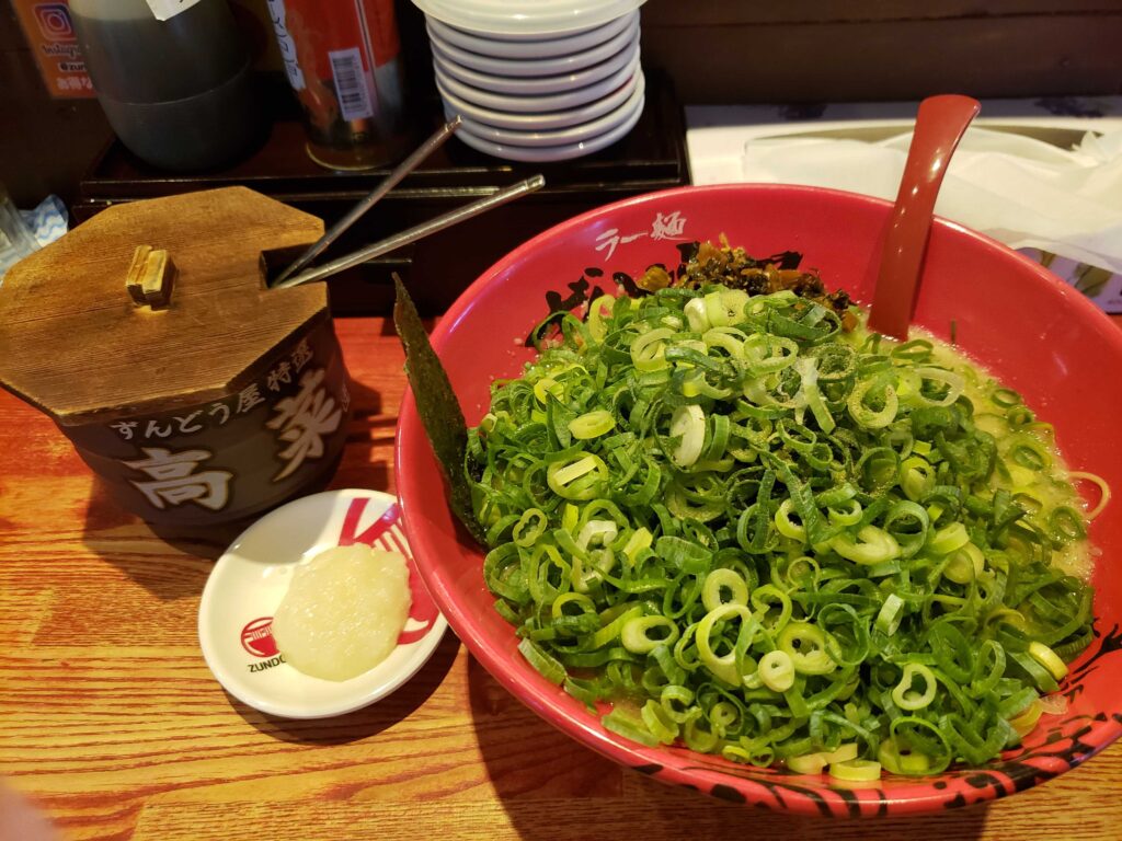 チャーシュー麺の「ねぎ」トッピング